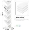 thumbnail image 2 of LELELINKY 10-tier Tree Bookshelf, Floor Standing Wood Bookshelf for Narrow Space Storage Organizer Bookshelves for Books/CDs/Magazine, Storage Shelf, White, 2 of 8