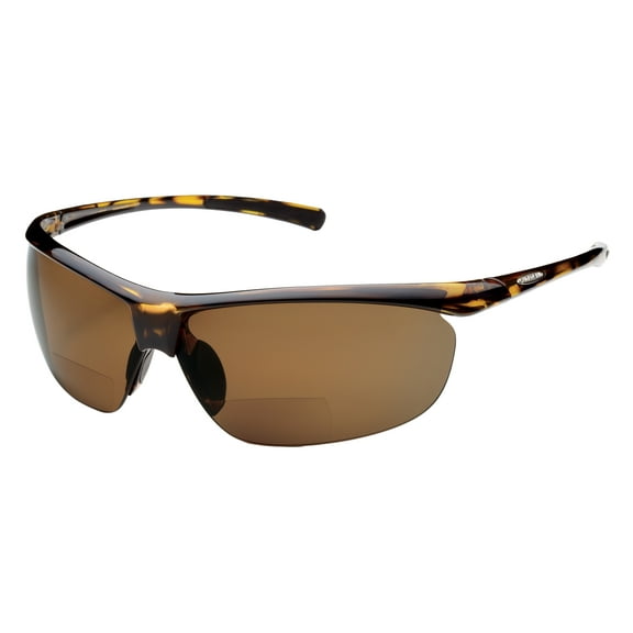 Suncloud Zephyr Polarized Bi-Focal Sunglasses | Unisex | UV Protection | Scratch Resistant | Microfiber Storage Bag | Reader | Tortoise Frame/Brown Lenses | 1.50
