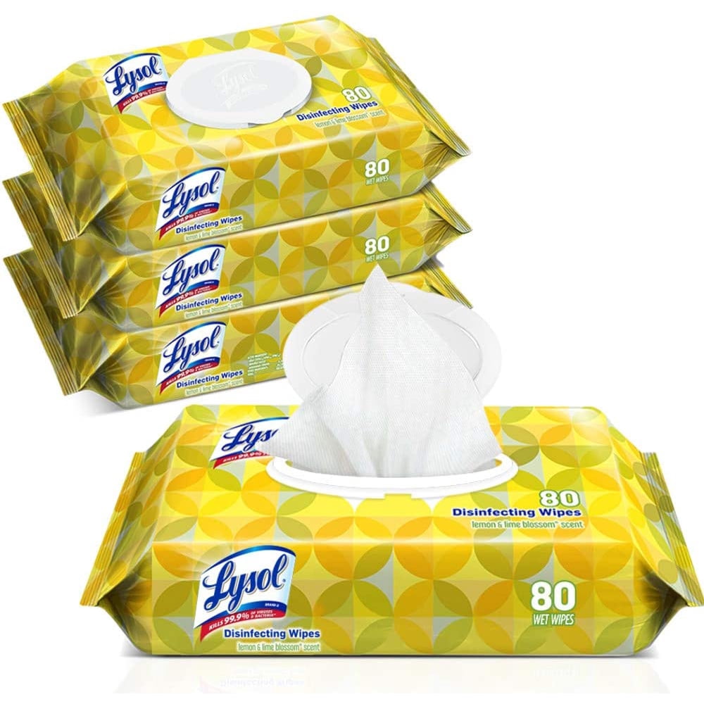 Lysol HandiPack Disinfecting Wipes, Lemon and Lime Blossom, Cleaning Wipes, Antibacterial Wipes