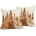 thumbnail image 2 of Fall Tree Pillow Covers 18x18 Set of 2 Rustic Autumn Decor Burnt Orange Watercolor Forest Decorative Throw Pillows Nature Themed Outdoor PillowCase Farmhouse Cushion Case for Sofa Couch Bed Porch, 2 of 6