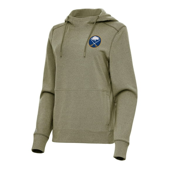 Women's Antigua Olive Buffalo Sabres Justice Pullover Hoodie