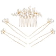 thumbnail image 1 of 5PCS Wedding Hair Accessories Simple Fake Pearl Hair Comb Hair Pin for Bridal, 1 of 10