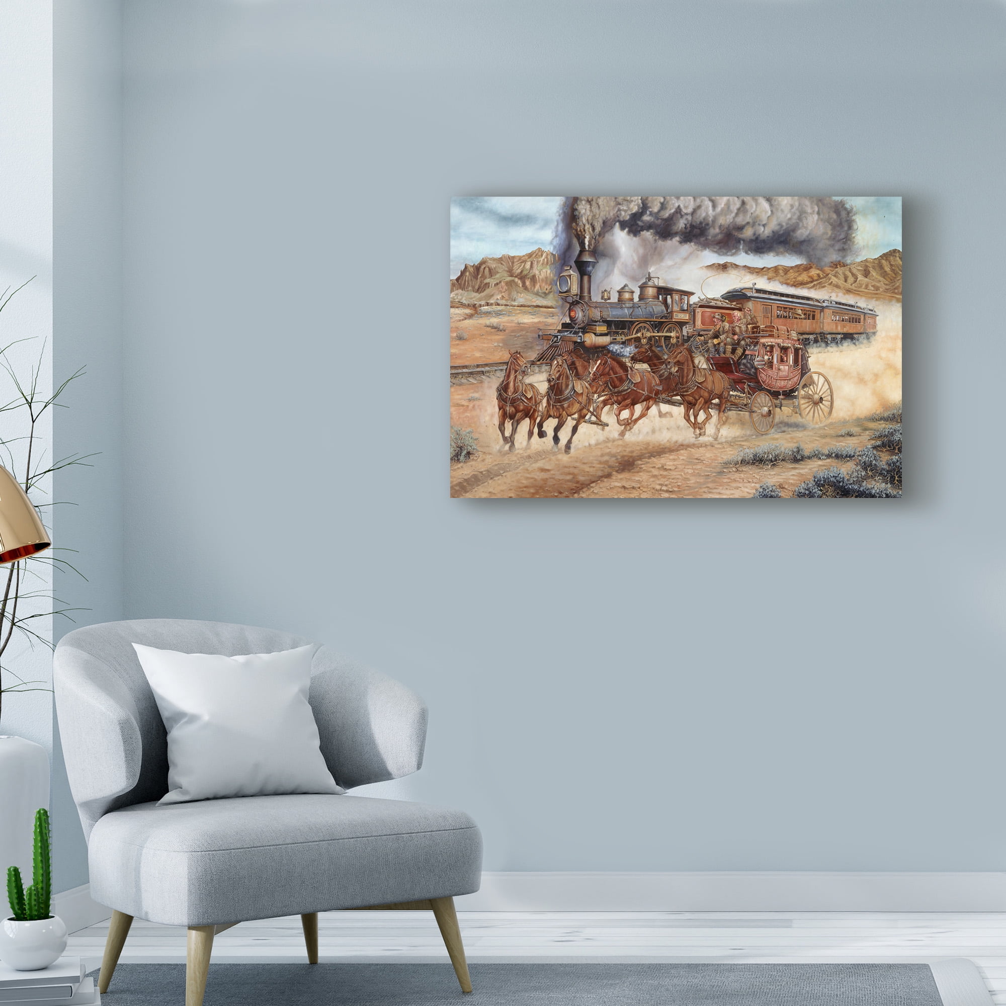 Trademark Fine Art 'Reluctant For Progress' Canvas Art by Les Ray