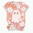 thumbnail image 4 of Godom Halloween Shirt for Women Halloween T-Shirt Short Sleeve Ghost Tee Tops, 4 of 4