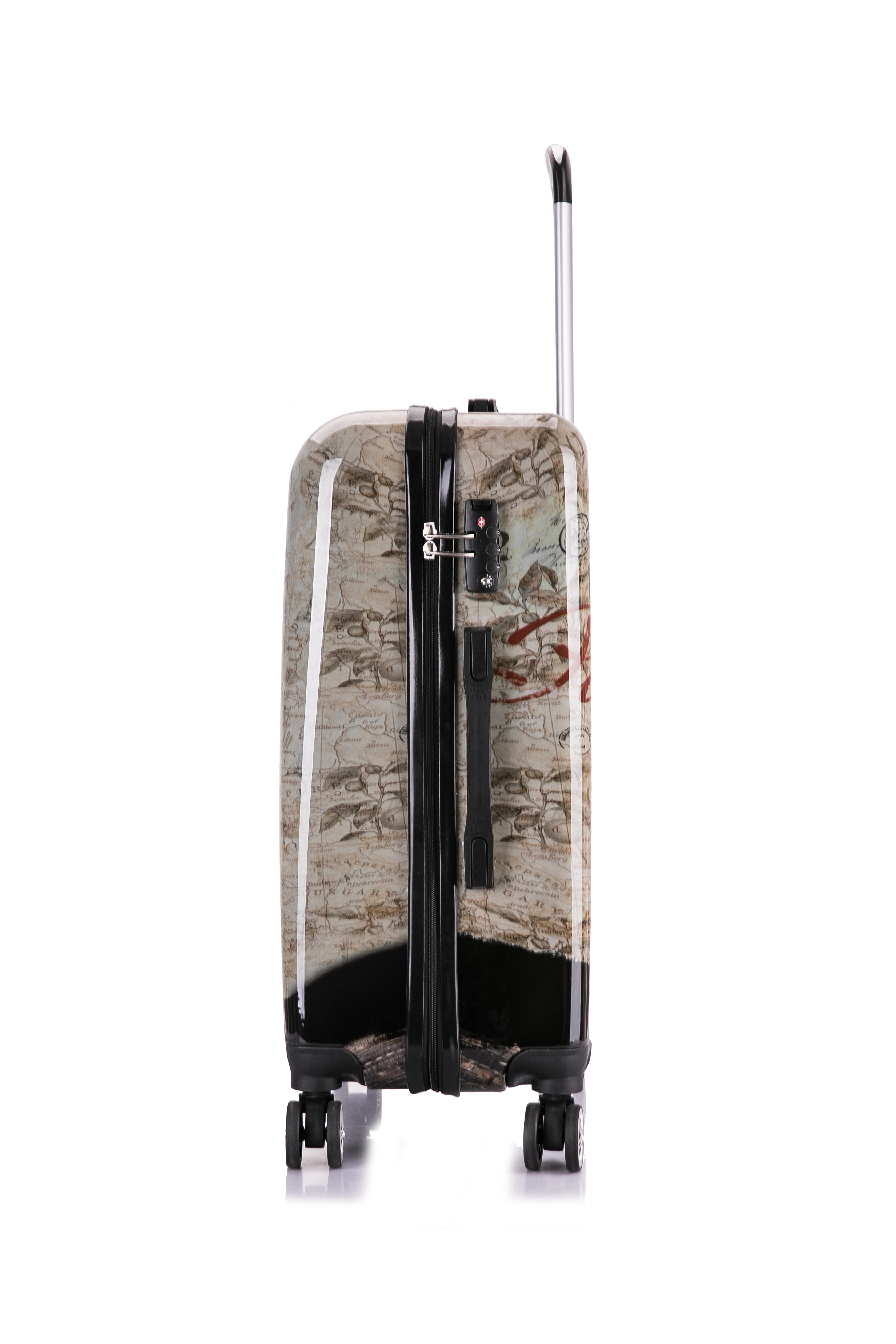 InUSA Print 24" Hardside Checked Luggage with Spinner Wheels, Handle and Trolley, Paris - image 4 of 15