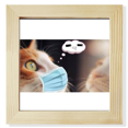 thumbnail image 1 of Hungry Lovely Head Cat Expressions Square Picture Frame Wall Tabletop Display, 1 of 3