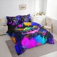 thumbnail image 3 of Castle Fairy Baseball Print Twin Bedding Sets,Graffiti Splash Bedding Comforter Set, 3 of 8