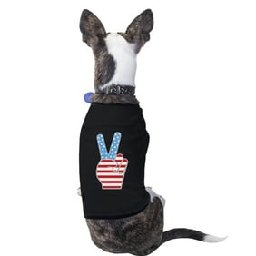 American Flag Pets Shirt Black 4th Of July Small Dog Owners Gifts