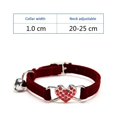 thumbnail image 3 of TIMIFIS Cat Collars Cute Crystal Elastic Dog Collar Velvet Bell Heart Shape Pet Necklacce Cat Collar PersonalizedFall, 3 of 4