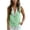 Green(Tank Top), variant on GUACER Cotton Linen Sleeveless V-Neck Tank Top for Women Lace Trim Button Down Casual Blouses