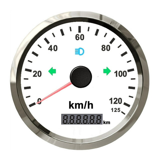 125KMH 85mm meter Gau Pulse meter 200KMH Odometer Pulse Signal With Indication Light For Gasoline 12V 24V ,Universal Compatibility