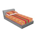 thumbnail image 2 of Ambesonne Colorful Fitted Sheet & Pillow Sham Set, American Aztec, Twin, Multicolor, 2 of 2