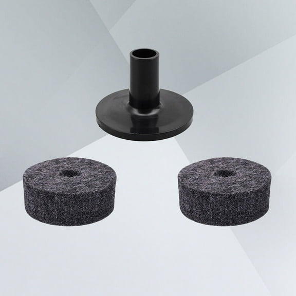 LABSERRON Cymbal Accessories 2Pcs Felt Washers 1Pc Cymbal Sleeve for Drumming Practice and Performance 1.6x1.6x0.6in