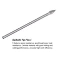 thumbnail image 4 of Uxcell 8mm x 150mm 6mm Shank Double Cut Tree with Pointed Nose Carbide Cutting Burrs Rotary Files, 4 of 7