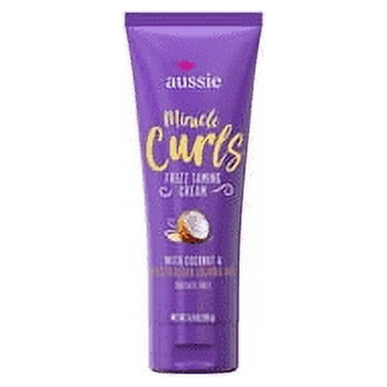 Aussie Miracle Curls Frizz Taming Cream Coconut & Jojoba 6.8 oz