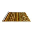 thumbnail image 2 of Ahgly Company Machine Washable Indoor Square Abstract Yellow Modern Area Rugs, 3' Square, 2 of 4