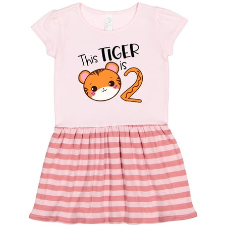 

Inktastic This Tiger is 2 Cute Smiling Baby Tiger Gift Toddler Girl Dress