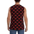 thumbnail image 4 of Balery Red Beautiful Lips Camisetas sin mangas para hombre, absorbe la humedad y protege contra el mal olor.-Small, 4 of 7