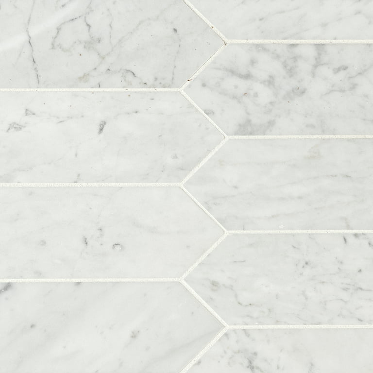 Msi Carrara White Picket 10 63 In X 12, Carrara White Marble Tile Mountain