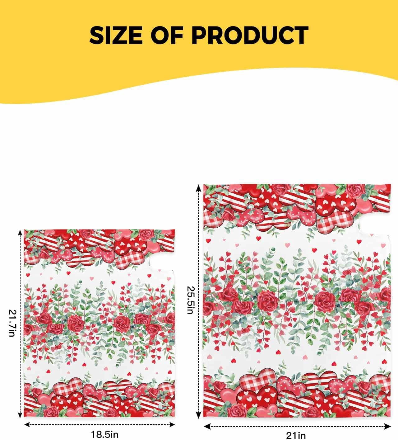 Valentine''s Day Red Love Heart Mailbox Cover Rose Floral Magnetic Mailbox Wraps, Eucalyptus Leaves Mailbox Covers Large Size 21x25.5 Inch Mail Wrap Post Letter Box Decoration for Outdoor Gardern Yard