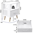 thumbnail image 3 of Mesa de Noche Aenuert Blanca 40x30x53 cm con Puerto de Carga USB, 3 of 9