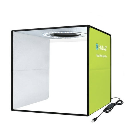 Image of Holiday Savings 2022! Feltree Folding Photo Studio Ring Lamp Portable Photo Shooting Tents 30cm Light Box With 6 Backdrops Small Items Product Photography Green