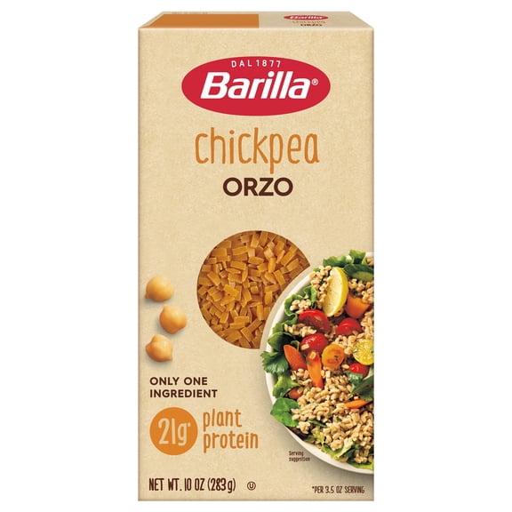 Barilla Chickpea Orzo Pasta, Vegan & Gluten Free Pasta, 8.8oz.