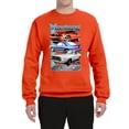 thumbnail image 2 of Wild Bobby, Mustang Ford Classics Cars and Trucks Unisex Crewneck Graphic Sweatshirt, Orange, 3X-Large, 2 of 6