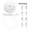 thumbnail image 4 of 2-Piece Shower Curtain Rod Holder Wall Mount Set, White Retainer Brackets for Bathroom Installation (Rod Not Included) - White, 4 of 8