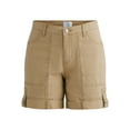 thumbnail image 4 of Time and Tru Women's and Women’s Plus Convertible Cargo Shorts, 6” Inseam, Sizes 0-22, 4 of 5
