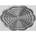 thumbnail image 1 of Ahgly Company Tapis de Zone Rectangulaire Transitionnel Gris Cendre pour Intérieur, Lavable à la Machine, 3 Pieds x 5 Pieds, 1 of 7