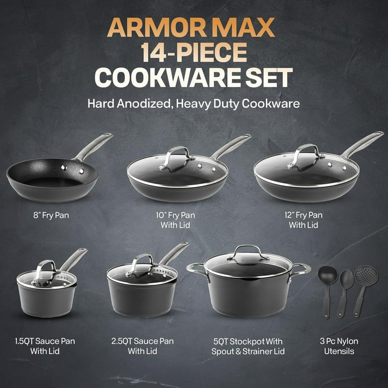 GraniteStone 14-Piece Non-Stick Cookware Set photo 2