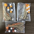 thumbnail image 7 of 3 PCS Fall Wood Bead Garland Halloween Wooden Bead Tassels Ornament Thanksgiving Harvest Farmhouse Wooden Bead Tiered Tray Prayer Wreath Wall Fireplace Hanging Decorations, 7 of 7