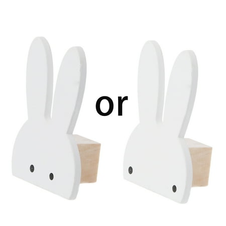 

Cute Bunny Hook Wooden Clothes Hanger Wall Decor Children Bedroom Pendant
