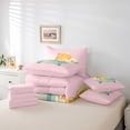 thumbnail image 6 of Erosebridal Rodent Animal Capybara 7-Piece Twin Bedding Sets,Cartoon Cute Animal Bedding Comforter Set For Girls Kids ,Reversible Pink, 6 of 7