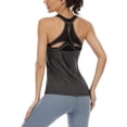 thumbnail image 3 of Attraco Women Workout Tank Top Mesh Criss Cross Open Back Athletic Yoga Shirt, 3 of 6