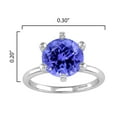 thumbnail image 3 of Sterling Silver Natural Tanzanite Solitaire Ring, 3 of 5
