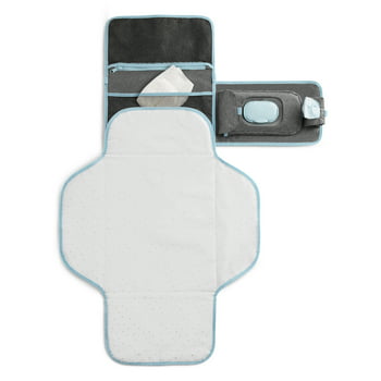SafeFit Antimicrobial Changing Pad XL, Includes Wipes Dispenser, Gray