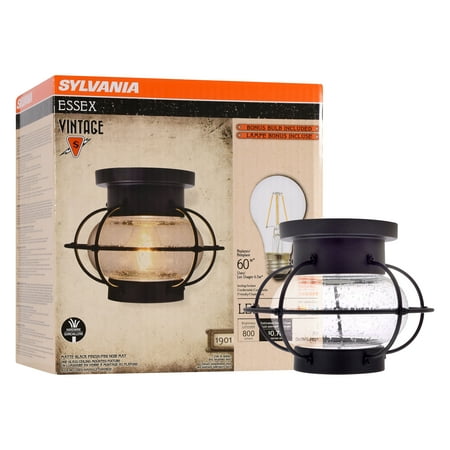 SYLVANIA Semi Flush Mount Light Fixture Kit, Antique, incl light bulb