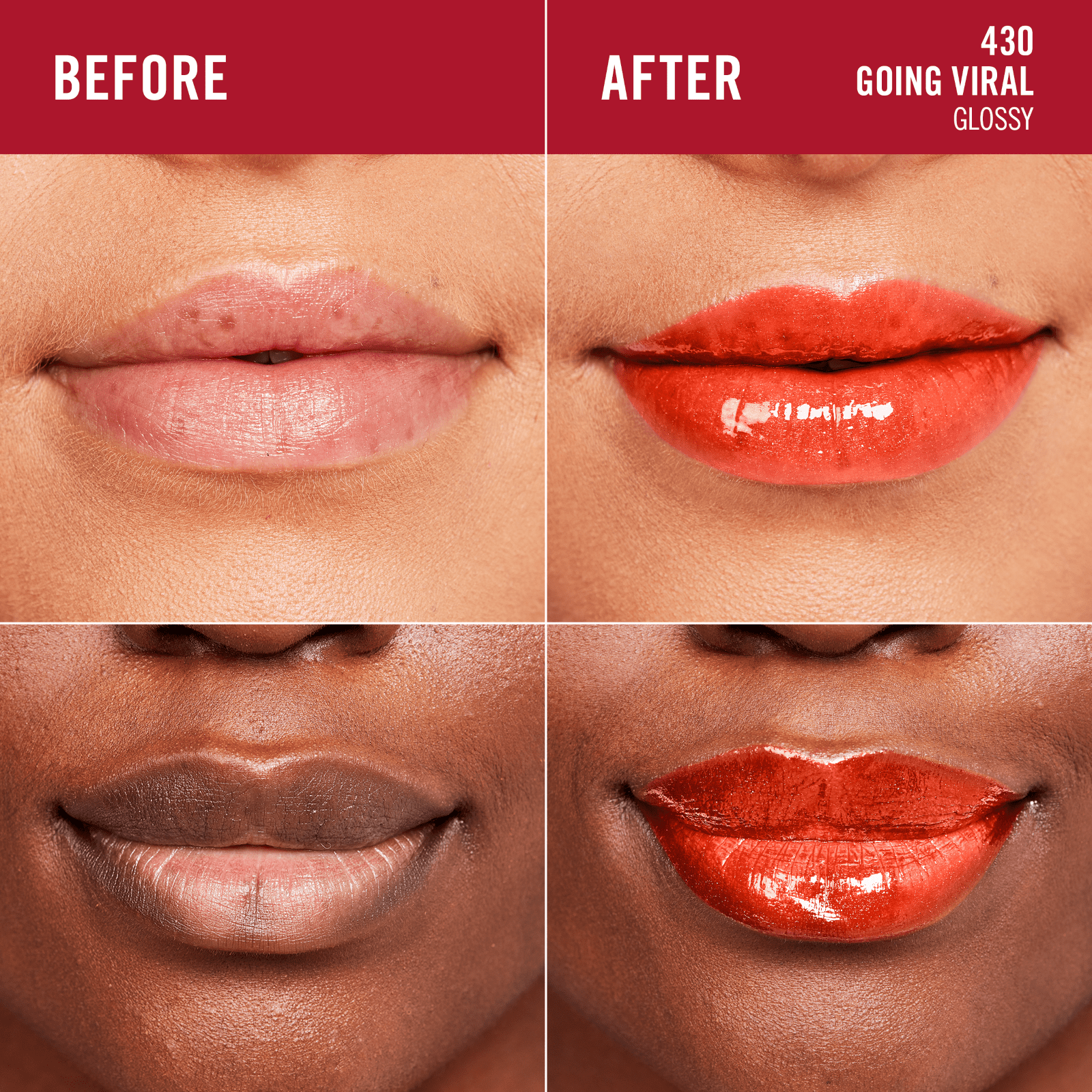 (2 pack) Rimmel Stay Glossy Lip Gloss, Going Viral 430, 0.18 fl oz