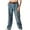 Light Blue, variant on Buigttklop Pants for Women 2024 Women'S Denim Button Zipper Solid High Waist Pockets Jean Wide Leg Pants Flare Trousers