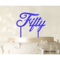 thumbnail image 1 of Fifty Custom Birthday Cake Topper Personalized Wedding Cake Topper Color Option Available 5-7 Inches Wide, 1 of 1
