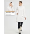 thumbnail image 4 of BALEAF Women's Fleece Sweatshirt Dress Thermal Long Winter Fall Tunic Dresses Outfits with Pocket Hooded Pullover Star White M, 4 of 7