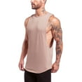 thumbnail image 3 of Frontwalk Men Casual Cotton T Shirts Sleeveless Fitness Blouse Plain Beach T-shirt, 3 of 4