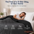 thumbnail image 4 of Loomsnest Diamond Quilted Twin Comforter, All Season, Soft, Lightweight, Reversible Down Alternative Duvet Insert (Black & Dark Gray), 4 of 7