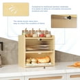thumbnail image 4 of SNYNUXX Wood Bread Box for Kitchen Countertop with Acrylic Wavy Door, 17" x 10" Double layer Storage Box for Bakery Products, 4 of 6