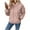 Pink, variant on Turilly Women's New Solid Color Pullover Hooded Loose Plush Sweatshirt