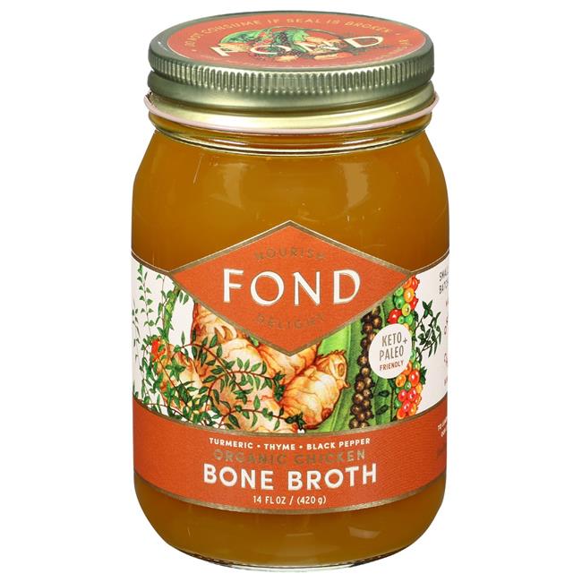 Fond Bone Broth KHRM00363001 14 oz Turmeric Thyme Chicken Bone Broth