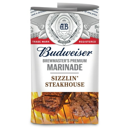 (2 Pack) Budweiser Sizzlin Steak Marinade (Best Marinade For Tough Steak)