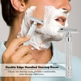 thumbnail image 3 of Classic Double Edge Safety Razor w/ Blade Portable Metal Manual Mustache Shavers, 3 of 9